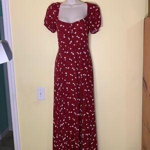 Reformation maxi dress scoop neck dress